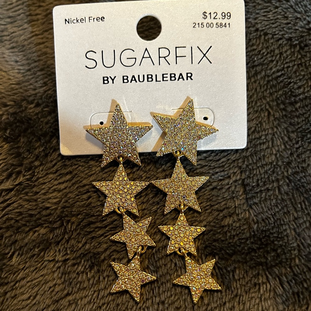 SUGARFIX BY BAUBLEBAR Pave Star Drop Earrings